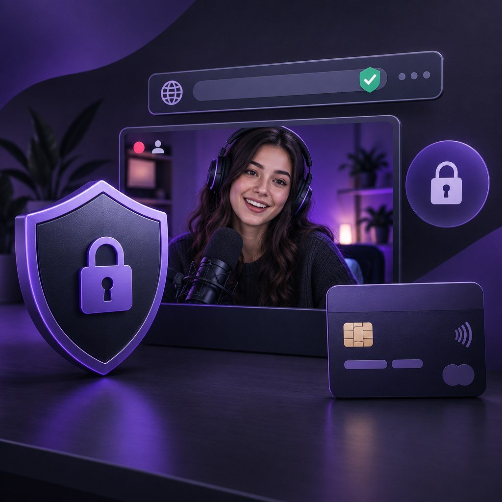 Live cam safety and privacy guide concept