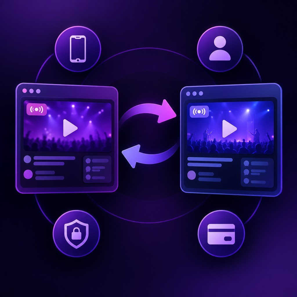 Checklist concept for comparing live streaming platforms before switching